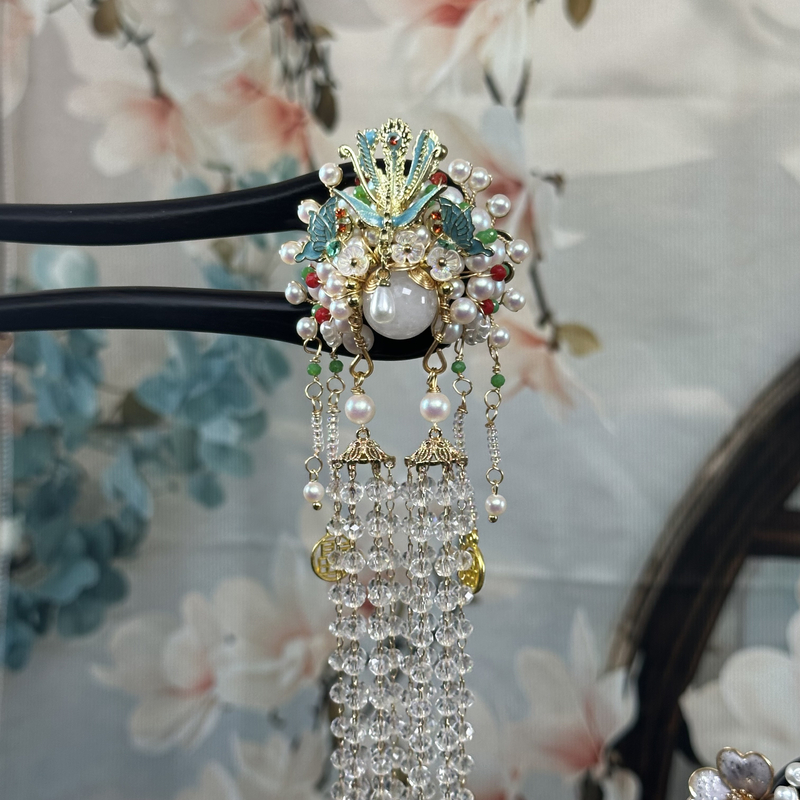 F052原创《白凤凰于飞》檀木发簪