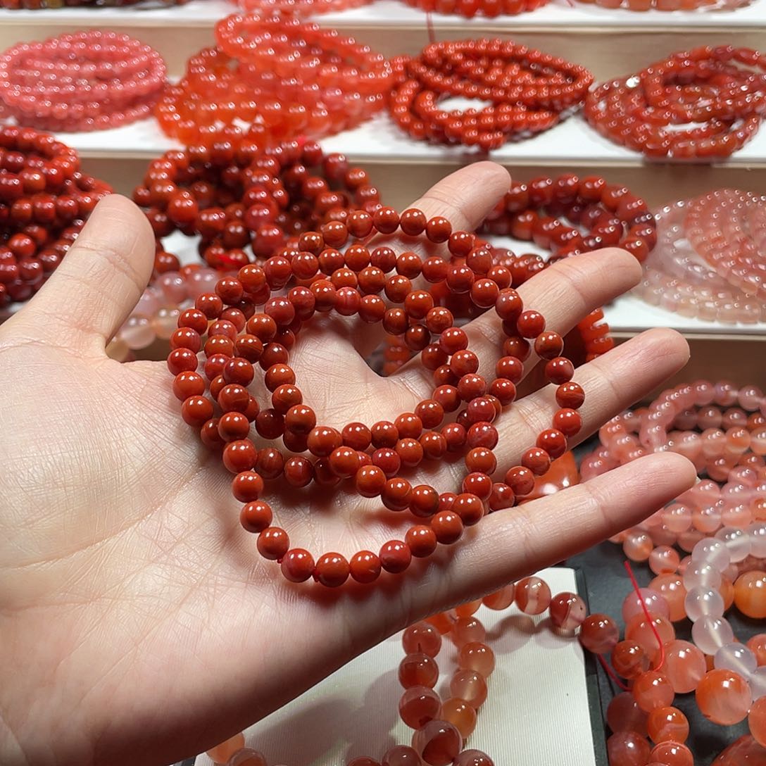 南红玛瑙未镶嵌手链