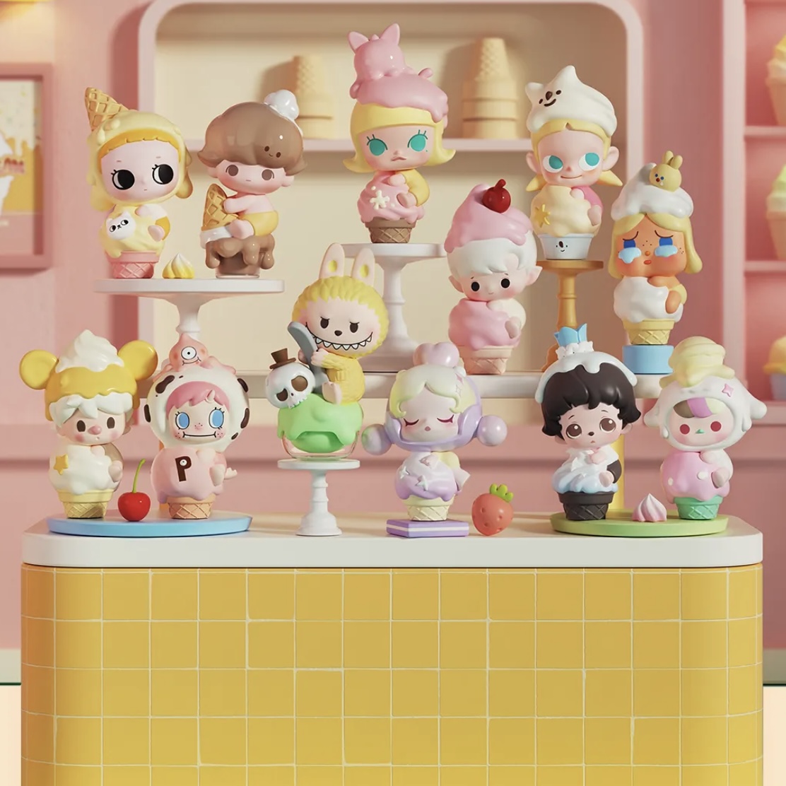 【君君拆盒】泡泡新品萌粒-冰淇淋甜筒杯系列潮玩公仔