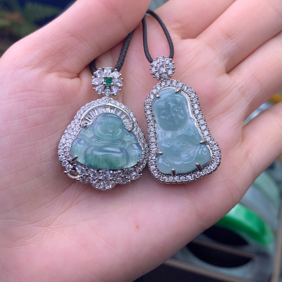 翡翠未镶嵌颈饰多样性发货发一件