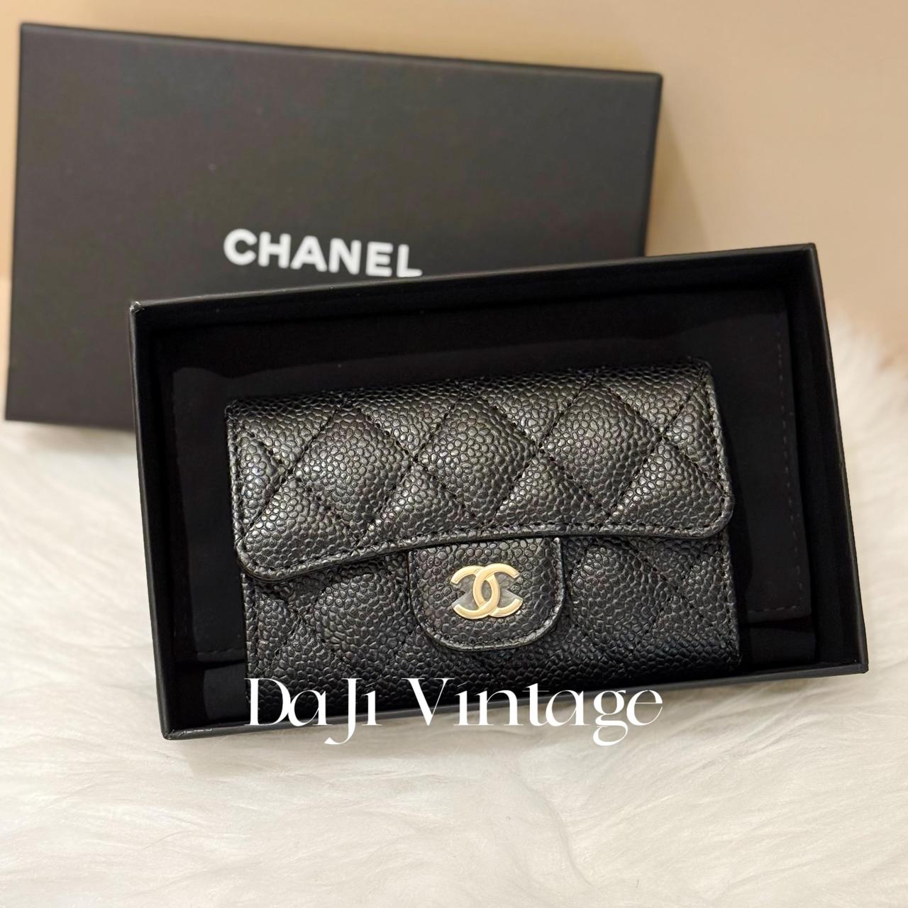 大吉中古/Chanel香奈儿黑金mini卡包