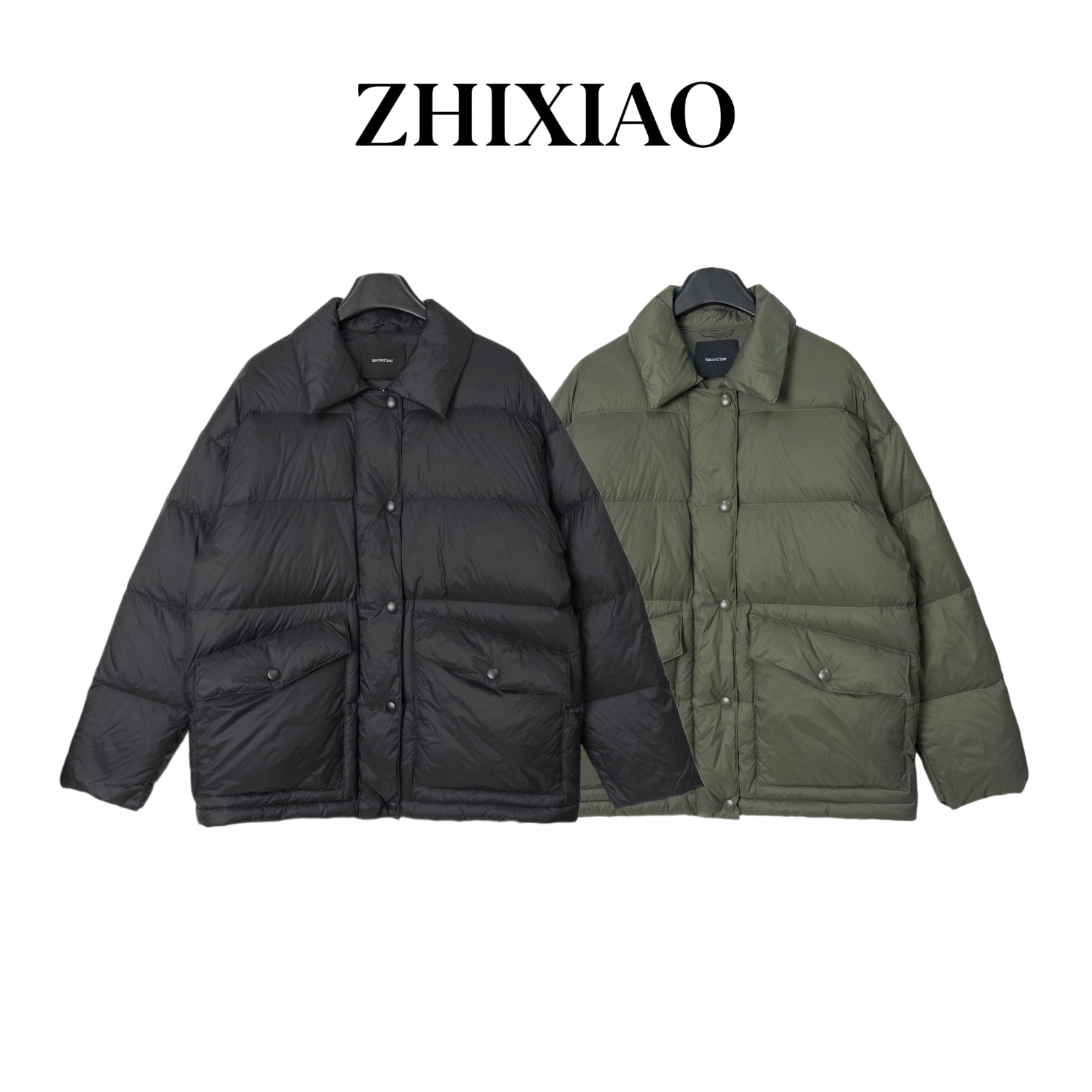 【ZHIXIAO】秋冬新款：翻领羽绒服外套247007