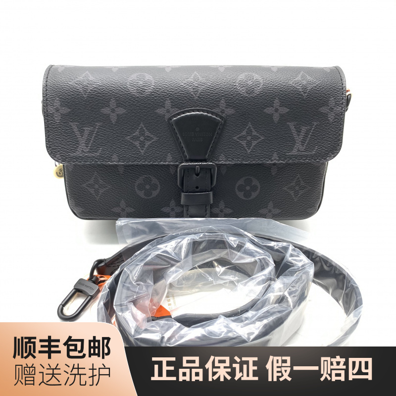 95新 LouisVuitton/路易威登 LV黑老花斜挎包/10020869 肩包 男士