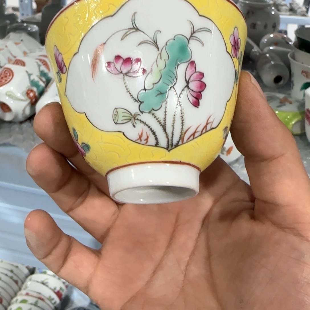 瓷片摆件手绘瓷器全部处理