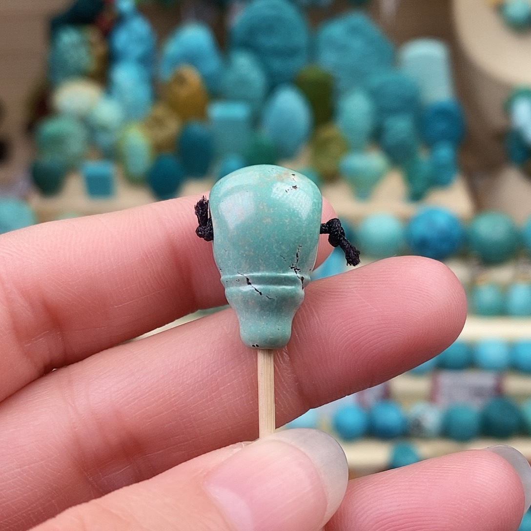 绿松石珠宝奇石未镶嵌13mm