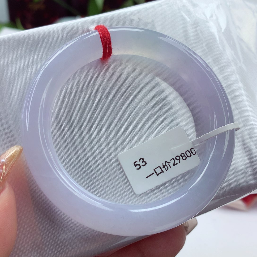 翡翠手镯（圆镯）未镶嵌53冰冰紫 小包容 小柒