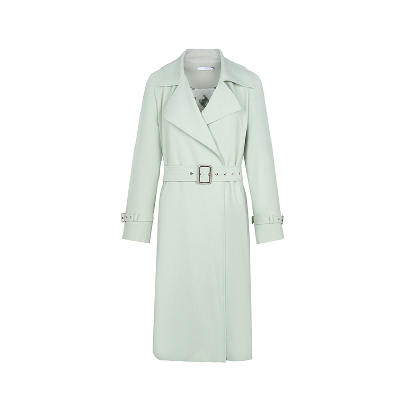 【籽言专属】商场同款春秋新品精纺斜纹料中长款风衣N111B41003