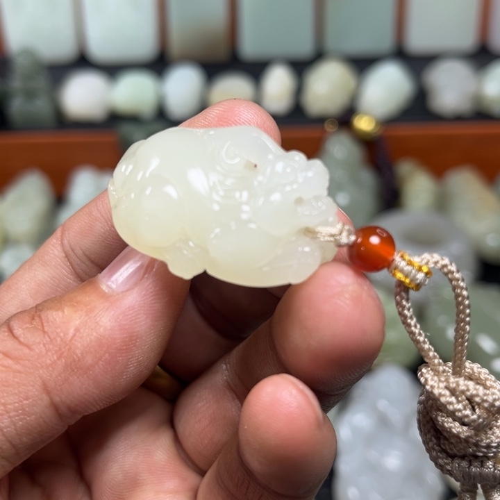 钓***鱼和田玉未镶嵌挂件