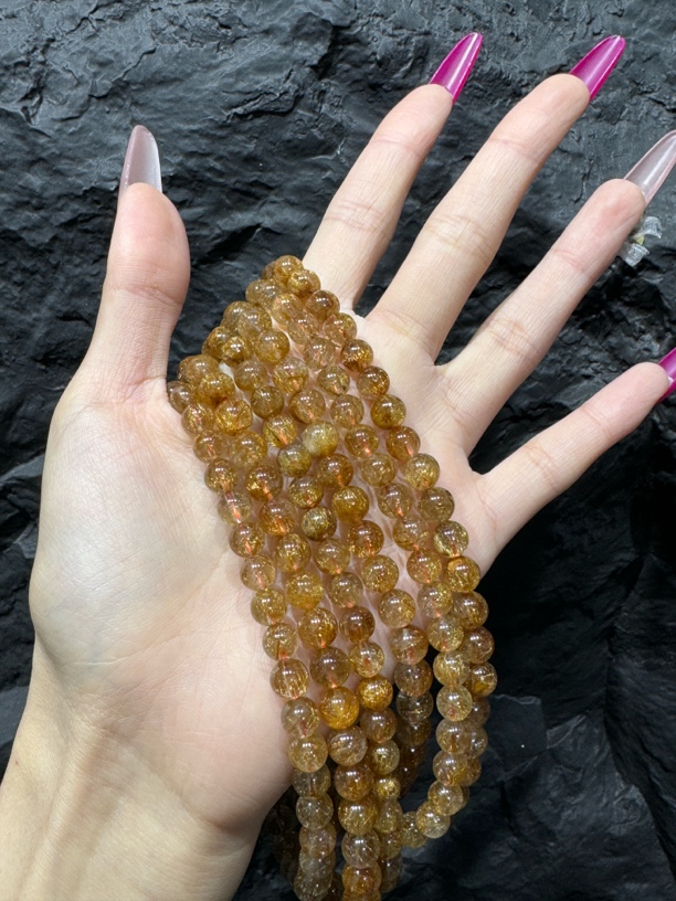 天然铜发晶精品 沙漠黄金泪 多样性发一件