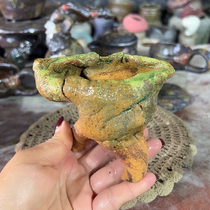 新店福利手工粗陶高温花盆