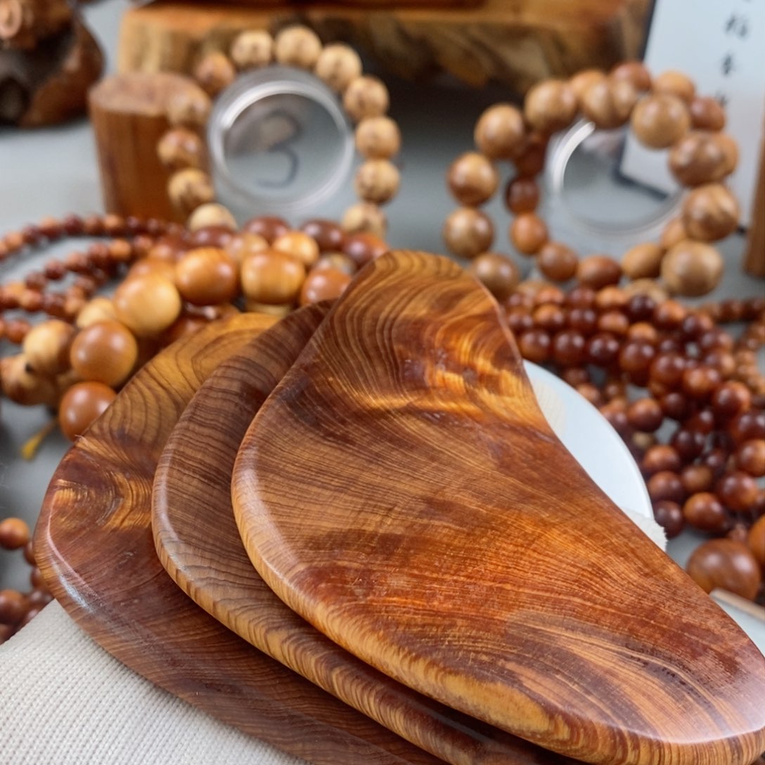 柏木（崖柏）无事牌乐*刮痧板