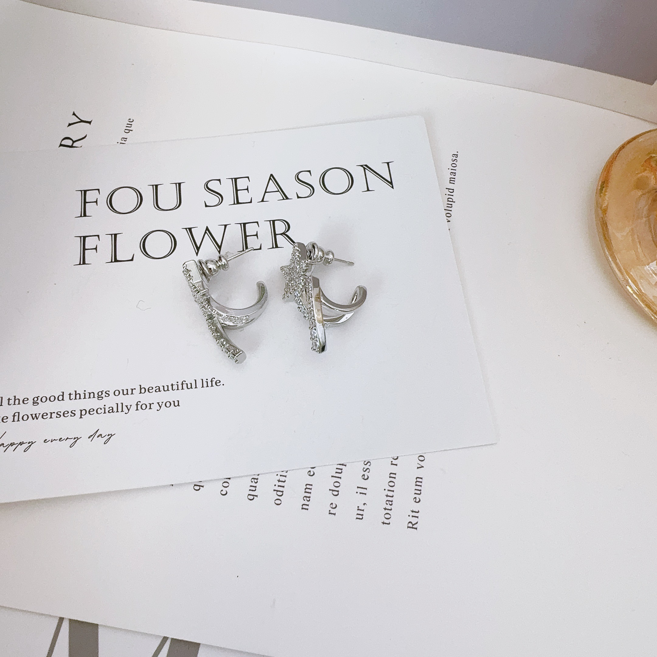 铜合金耳饰 4171 星星耳环