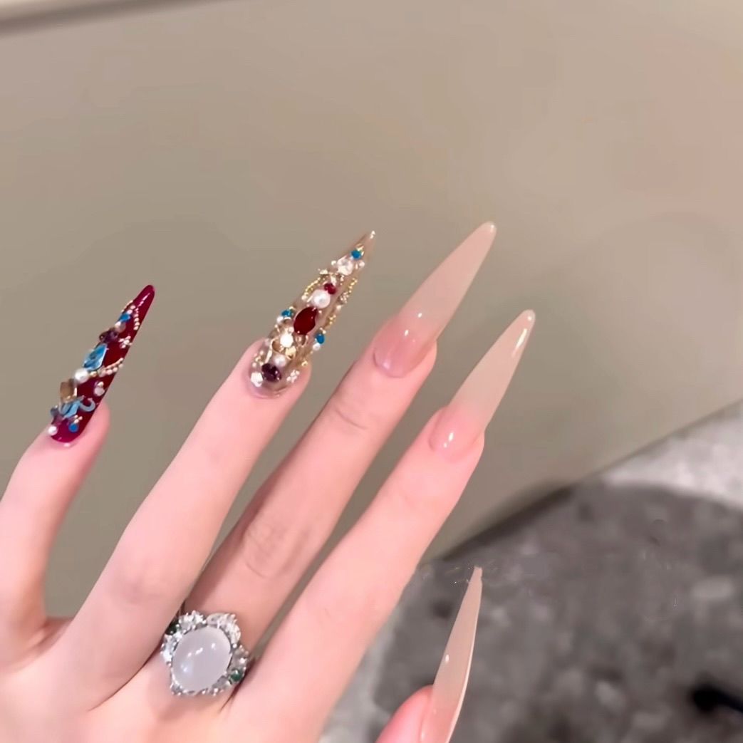 【年世兰】嬛嬛甲纯手工穿戴甲重工复古宫廷风贵妃护甲新中式美甲