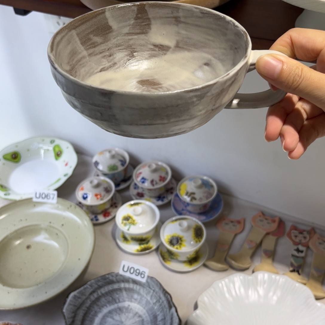 瓷景德镇粗陶复古盘碗微瑕