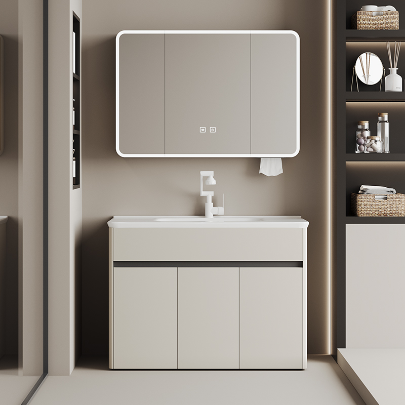 Faenza/法恩莎蜂窝铝陶瓷一体落地款式卫生间浴室柜阳台柜组合