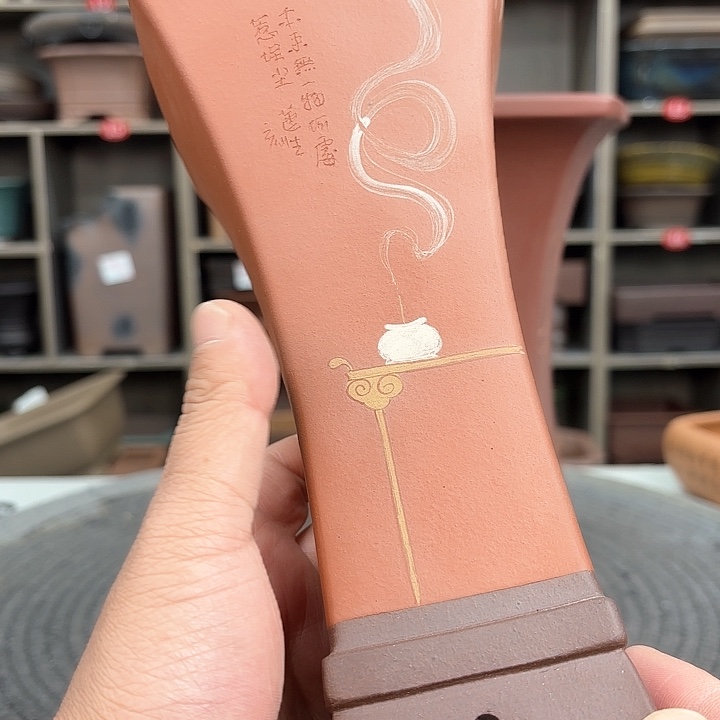 紫砂花盆言*寸紫砂的花也太美