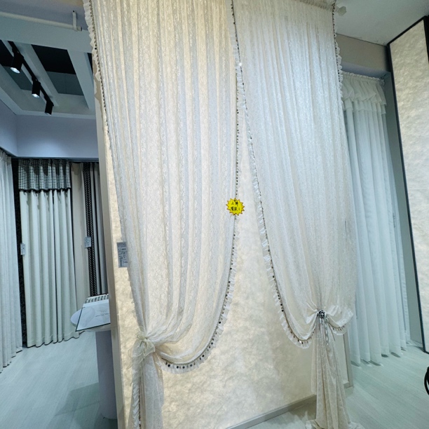 宝利窗纱～1套5.6米含花边成品纱样➕2个本包邮2025窗帘展会