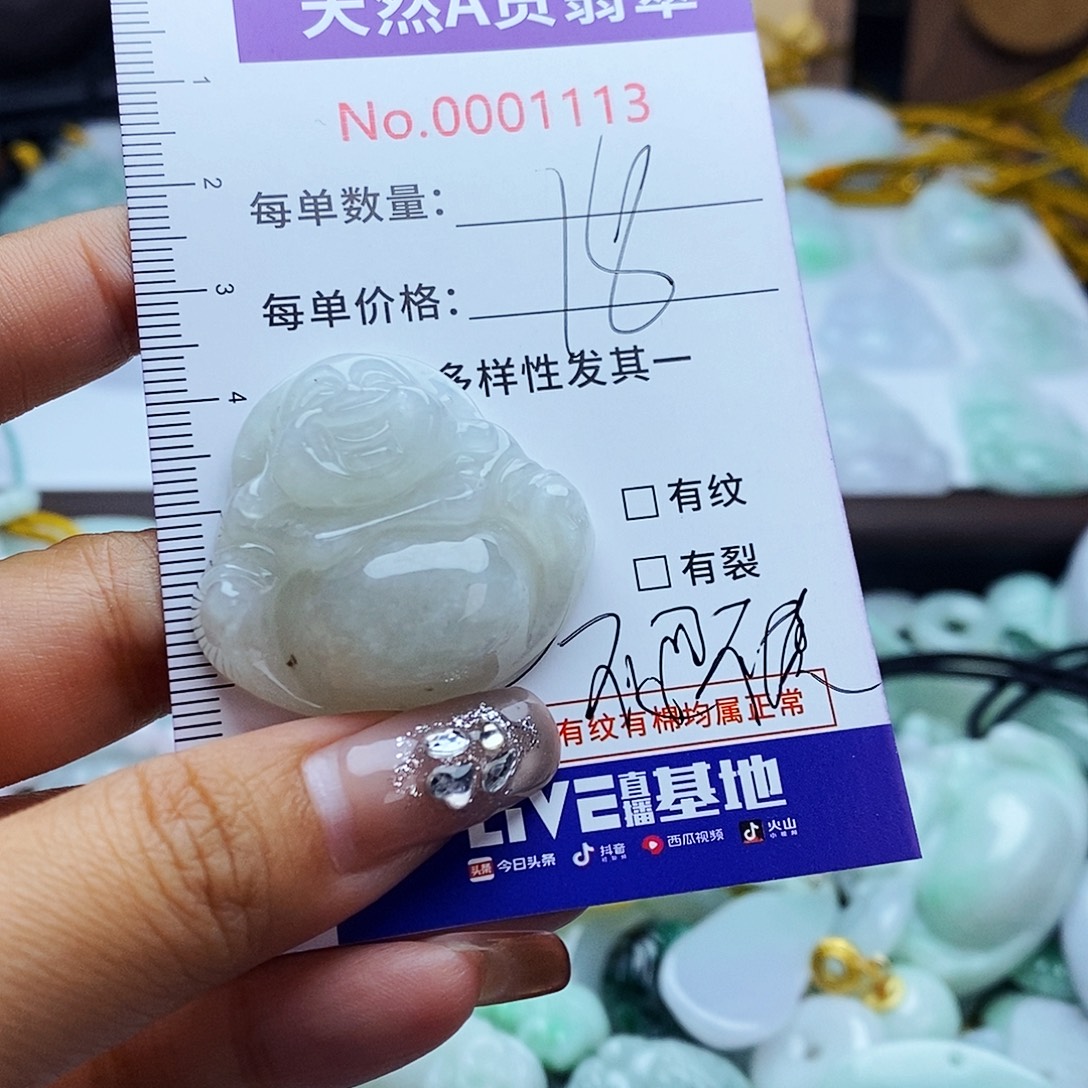 翡翠未镶嵌毛衣链1113