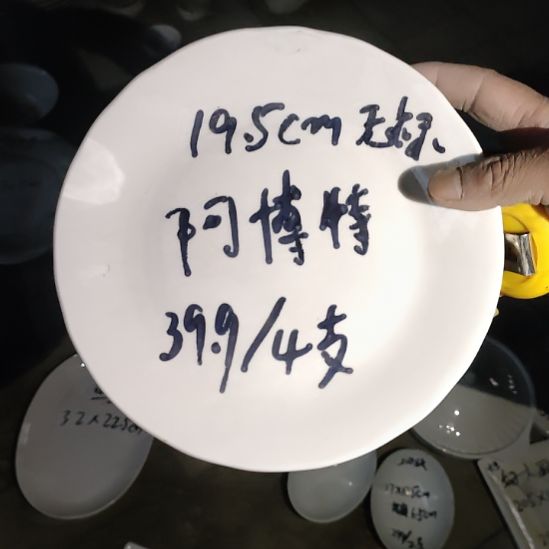 白瓷强化瓷阿博特平盘口径19丶5