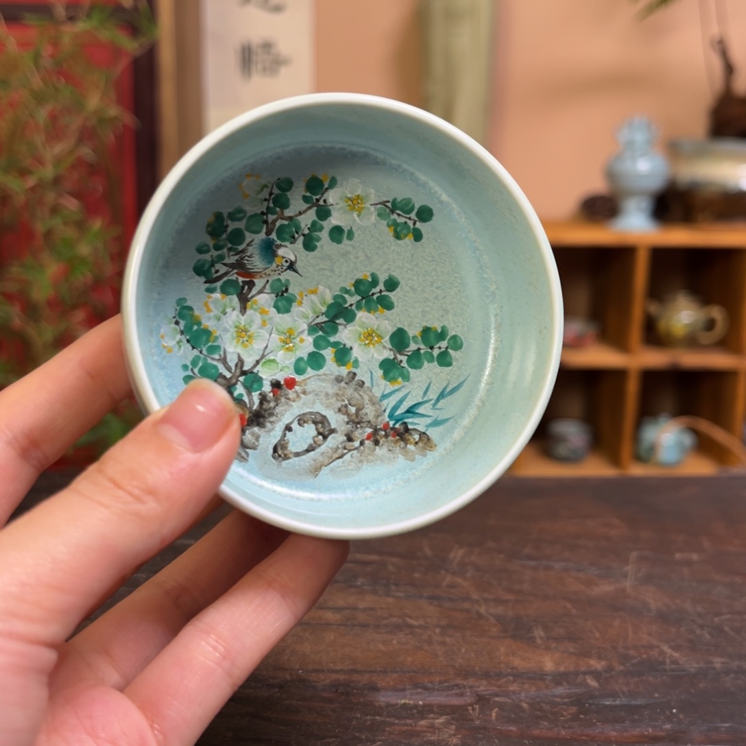 柴烧纯手工手绘陶瓷