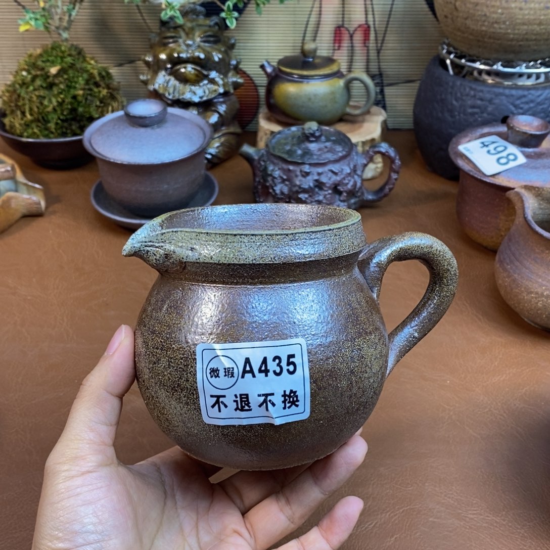 盖碗微瑕柴烧粗陶公道杯一物一拍400