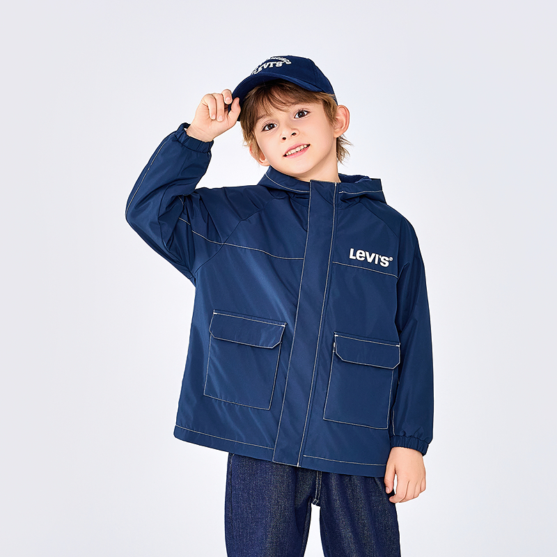 Levi's李维斯儿童2025年春秋新款户外外套时尚风衣LVB-LO-P819