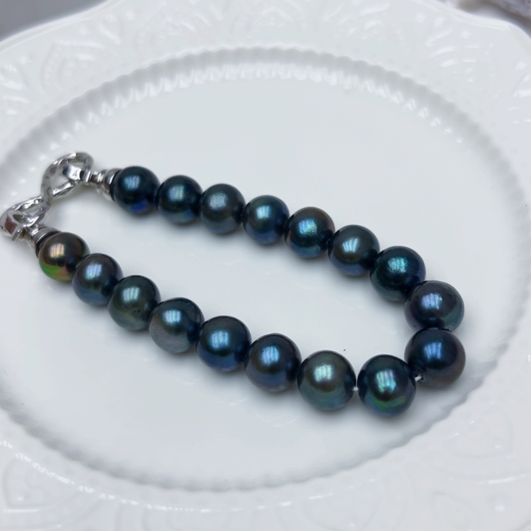 淡水珍珠手绳银S925镶嵌