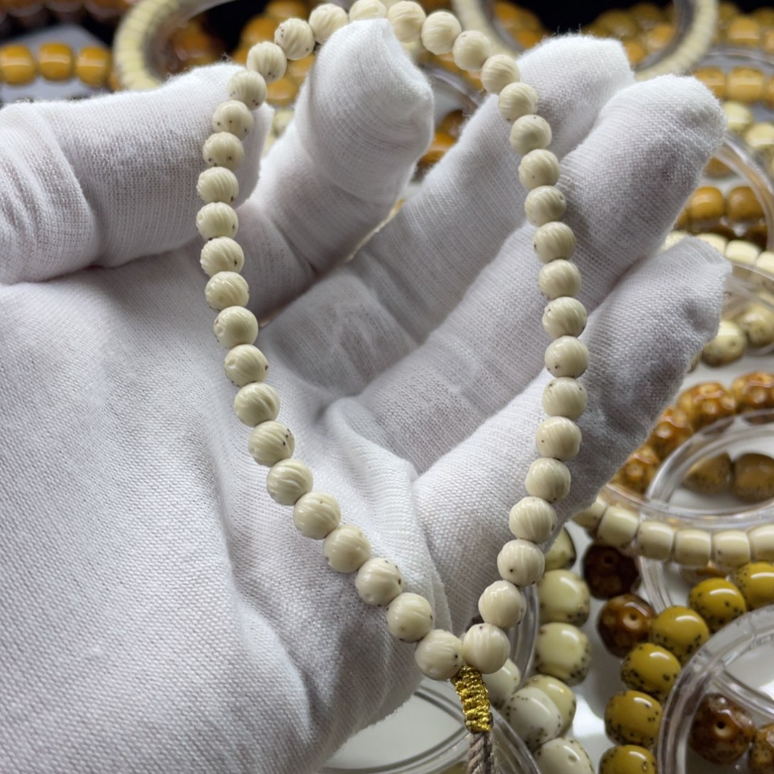 星月菩提吊坠绿背手持6圆旋转拉丝通体大留白