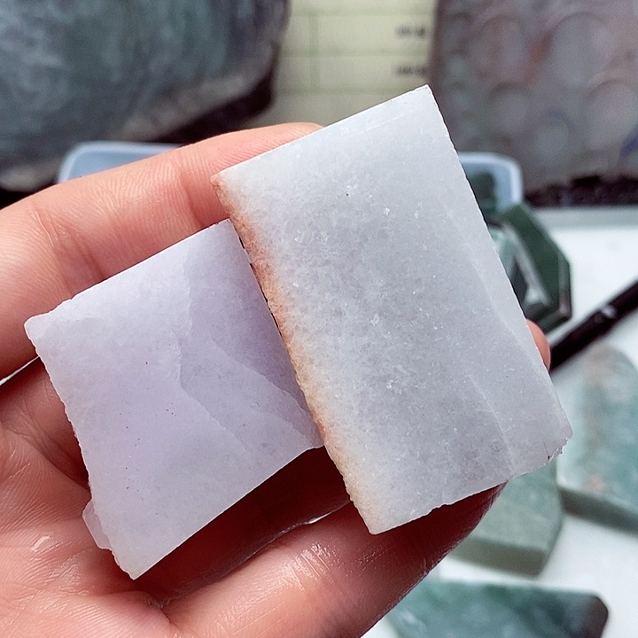 翡翠颈饰未镶嵌缅甸翡翠A货边角