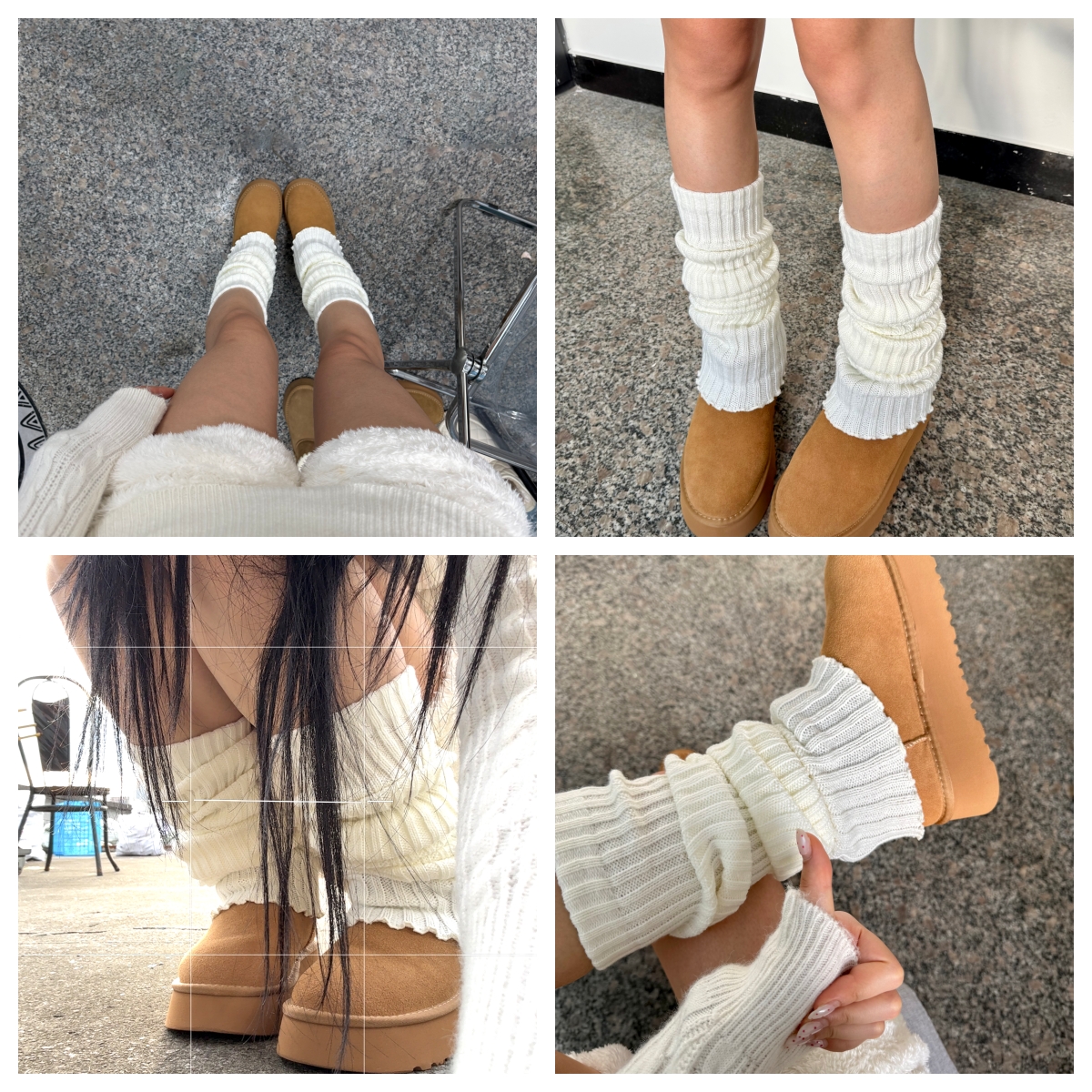 牛皮雪地棉周冬雨同款短筒加绒保暖厚底增高棉鞋