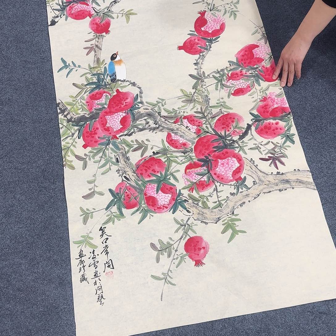 半***烟国画客厅山水画花鸟画欣赏