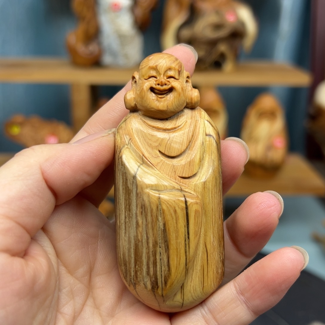木崖柏木摆件手把件