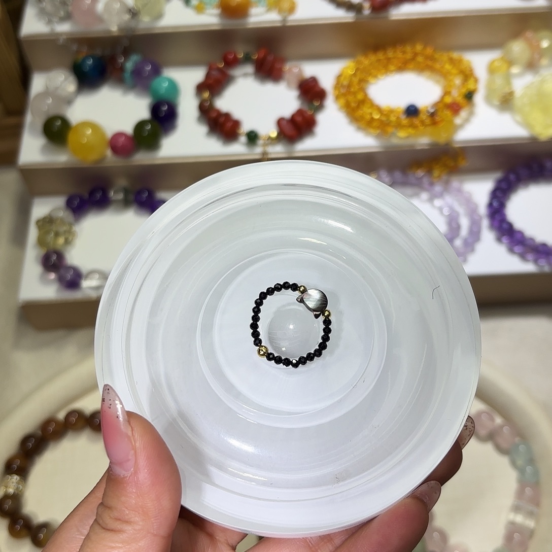 石英石戒指高级感