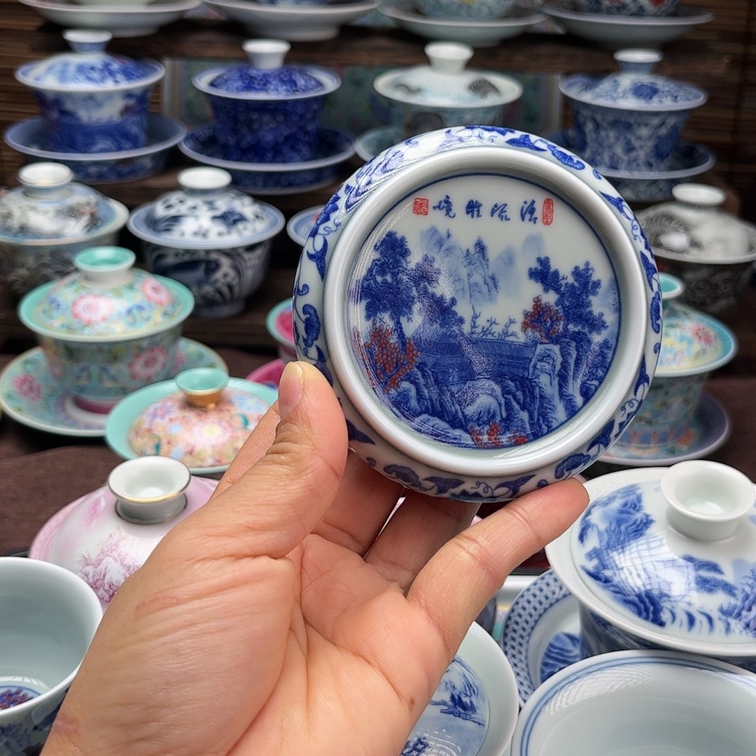 景德镇陶瓷实心盖置