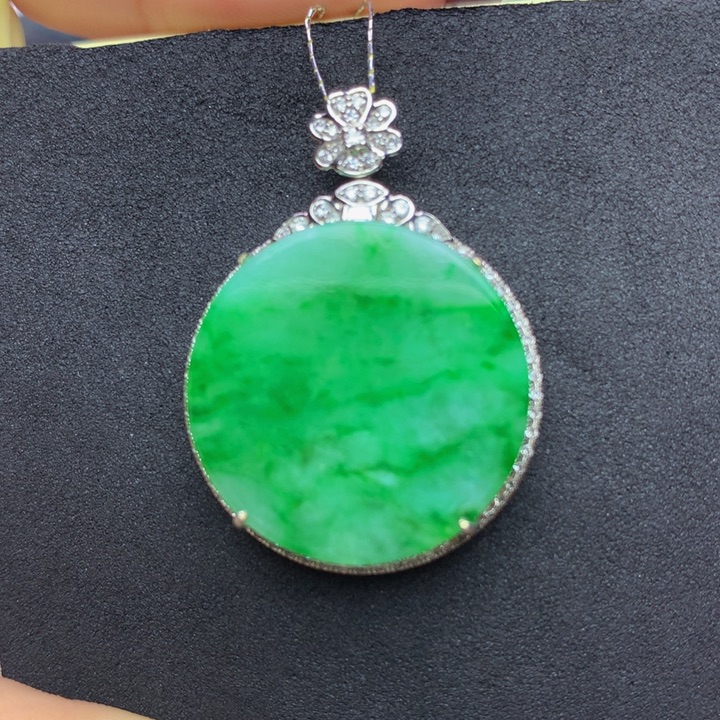 翡翠手链18K金镶嵌翡翠