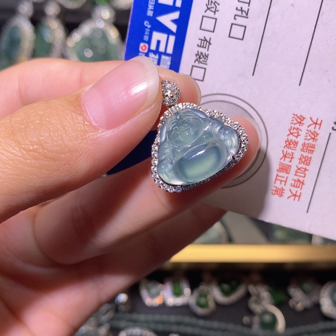 翡翠银S925镶嵌颈饰