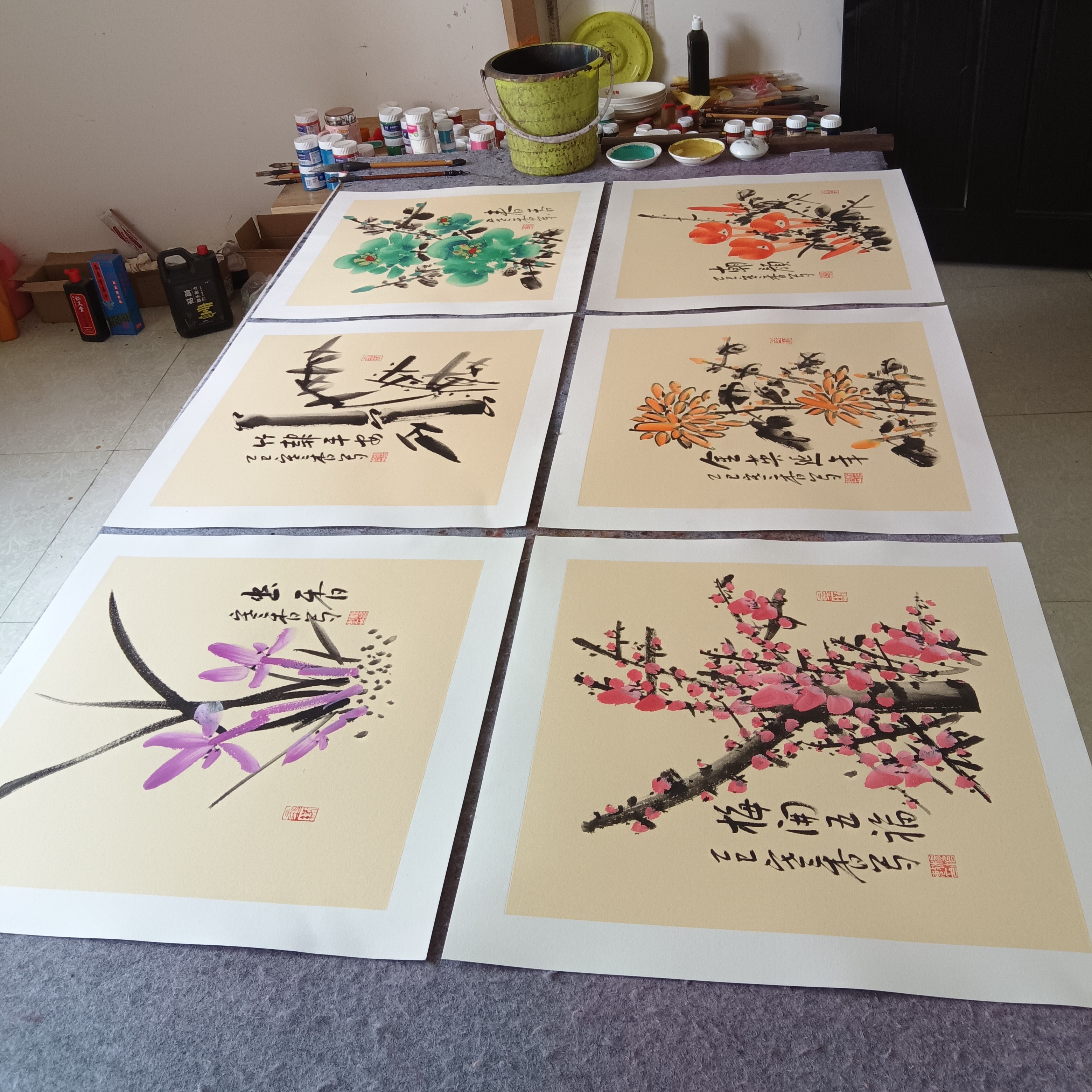 一套（6张）50cm×50cm