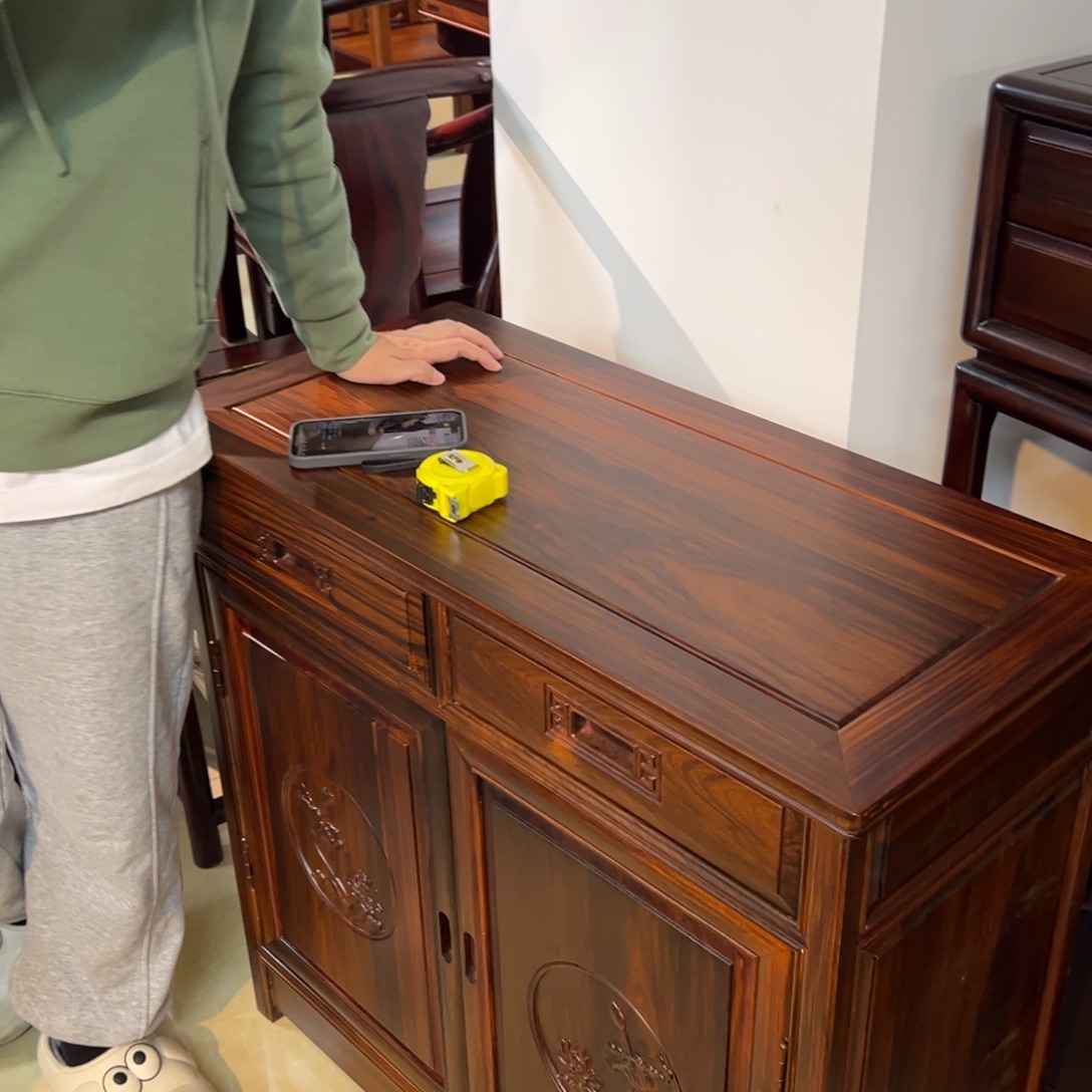 王***）橡胶木南美酸枝餐边柜一个