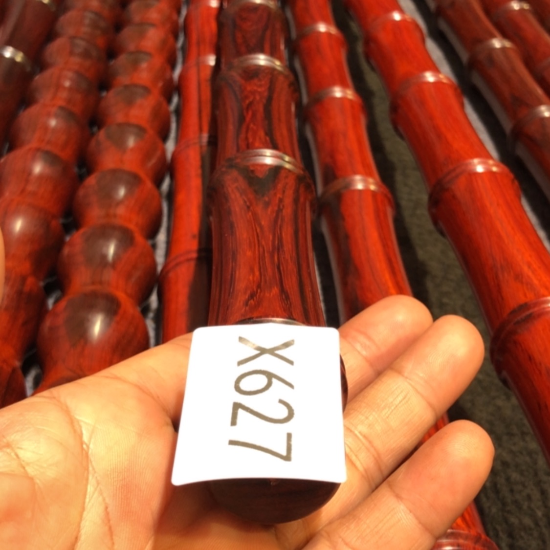 【闪购商品】木不****活紫檀木竹节棍一根627