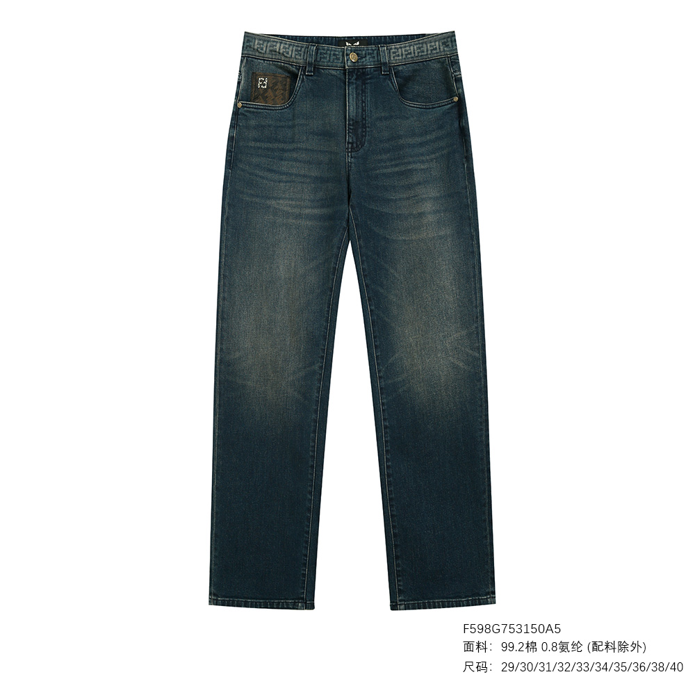 FENDILOR小怪兽25年秋冬款男士牛仔裤 F598G753150A