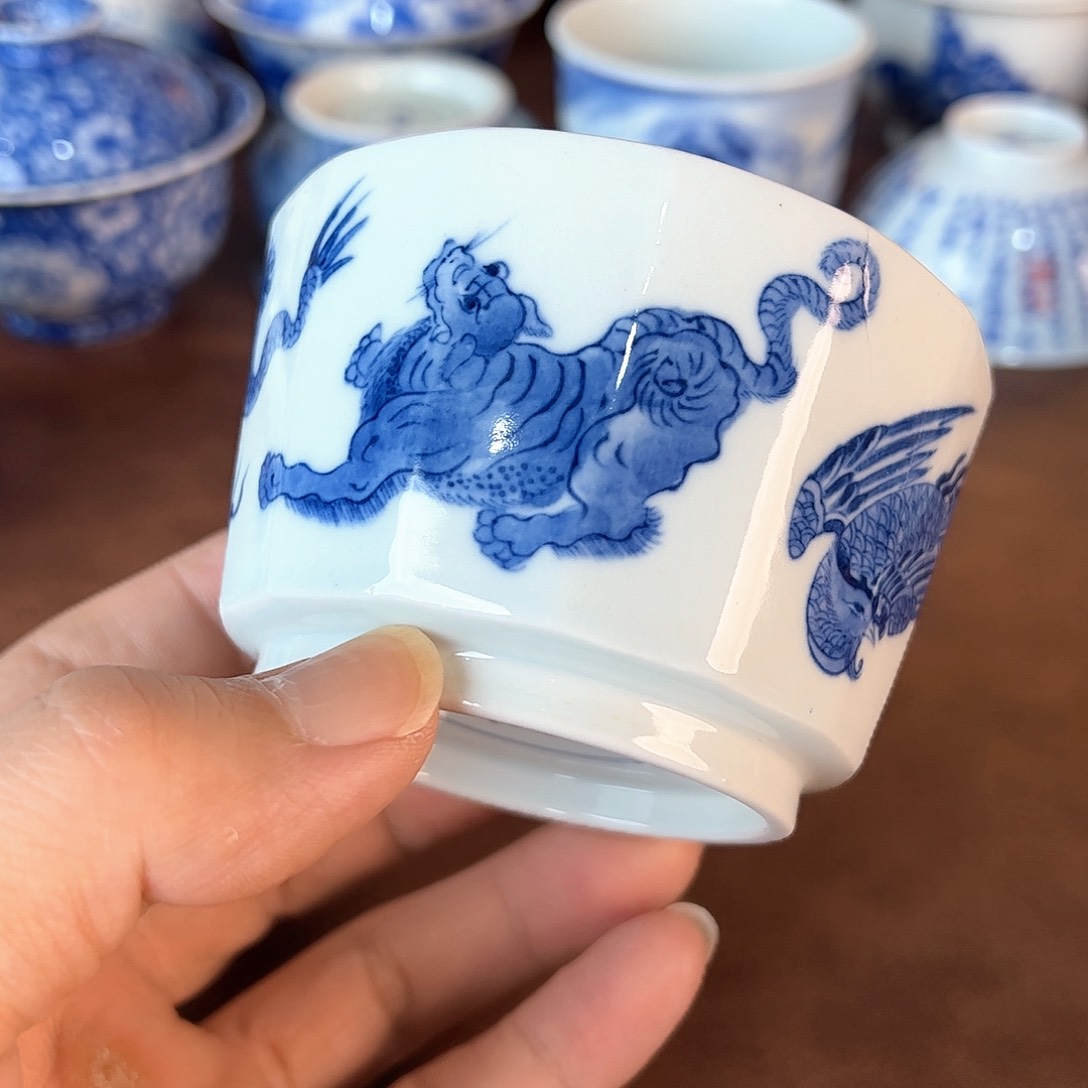 杯简*的景德镇全手工手绘陶瓷