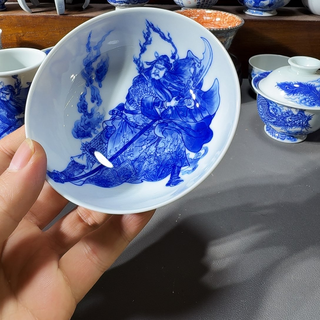 泥塑主人杯手工手绘