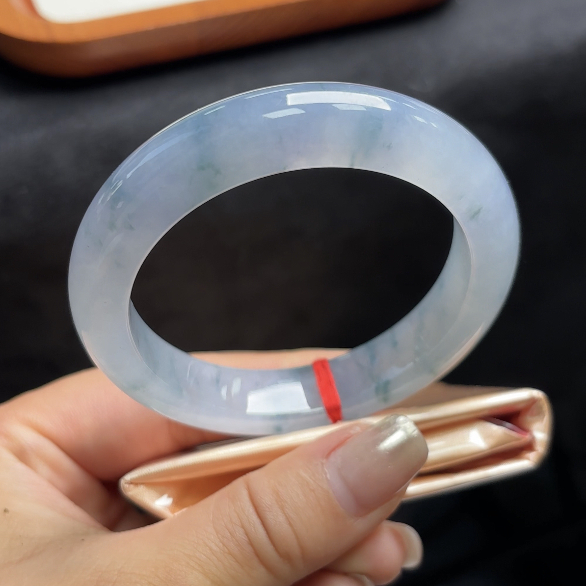 M（上新）冰透莫奈紫罗兰正圈翡翠a货手镯