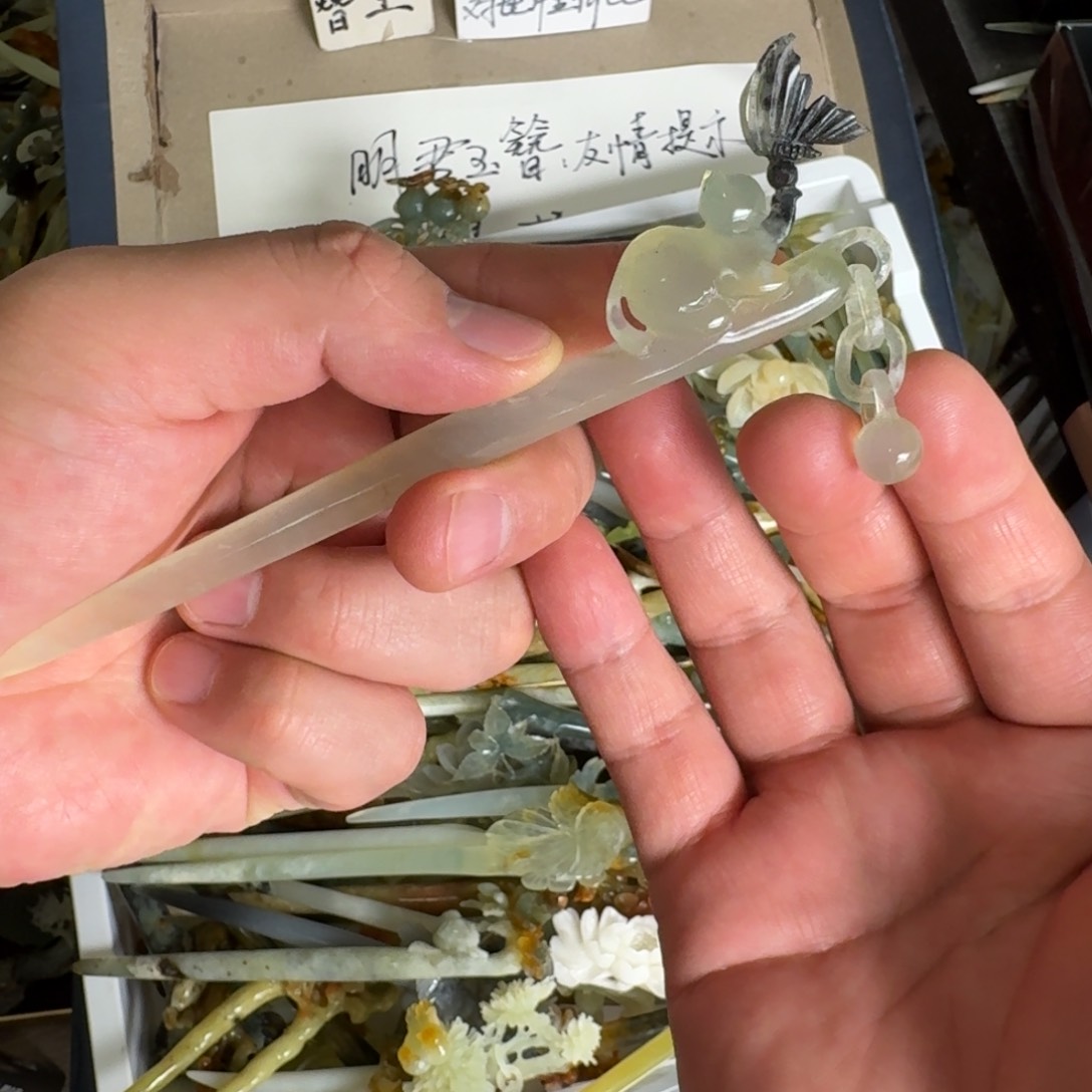 岫玉发簪未镶嵌明君玉簪贼拉好看