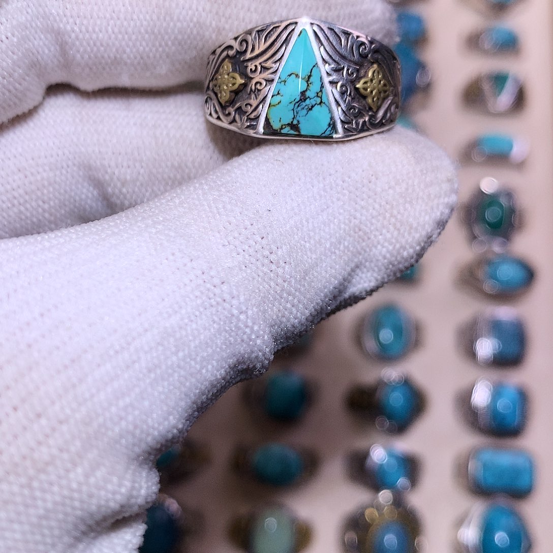 绿松石银S925镶嵌颈饰