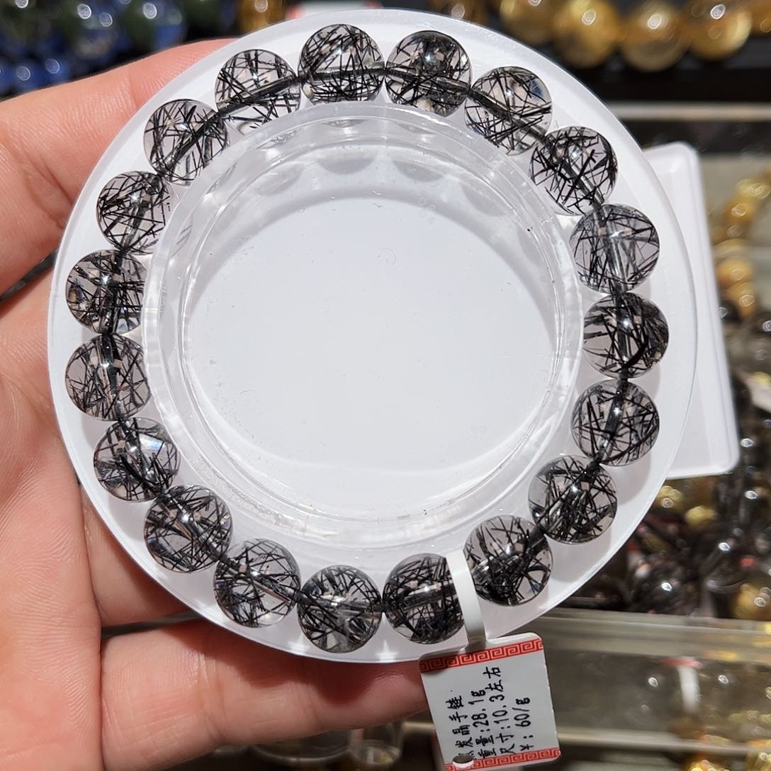 水晶手链未镶嵌黑发晶手链