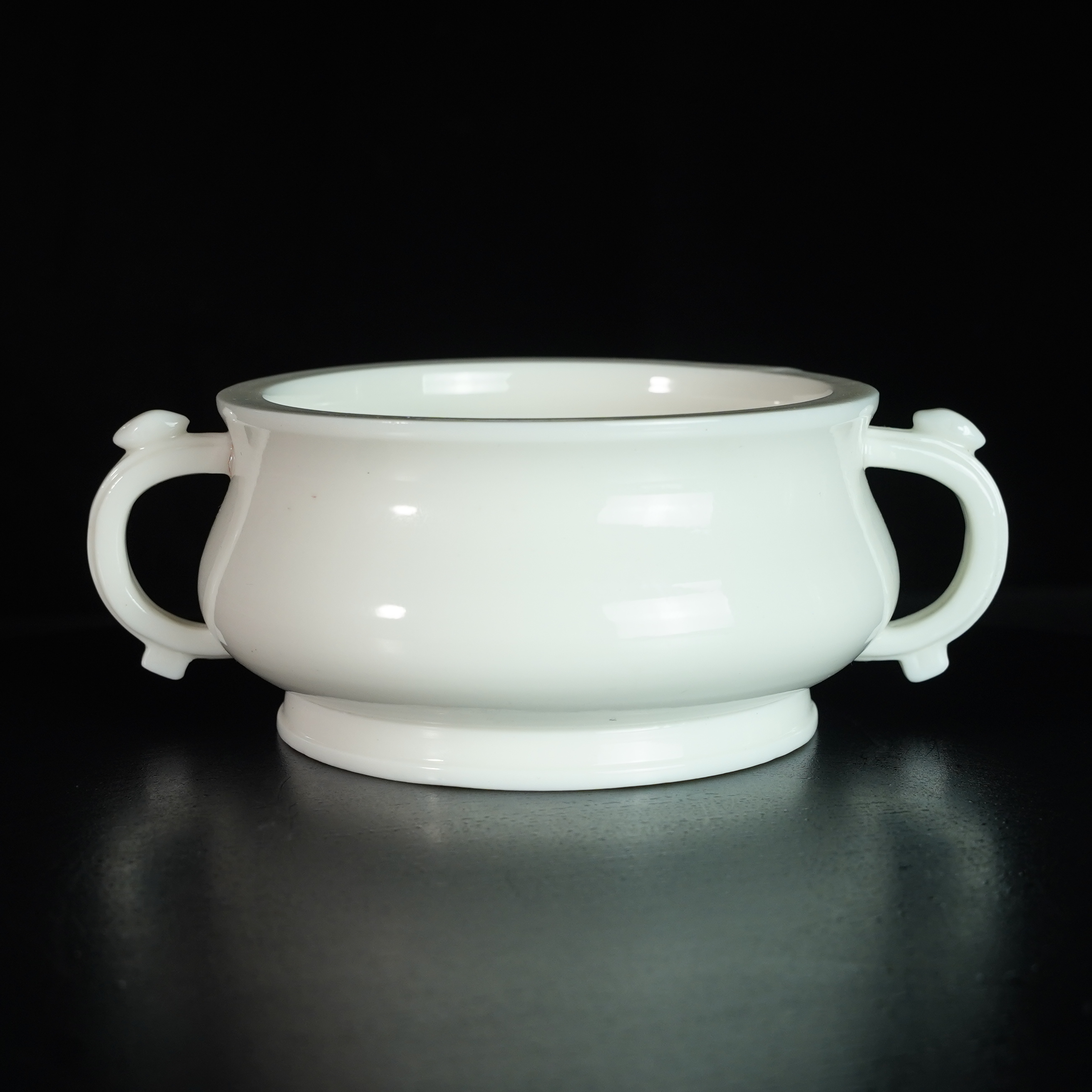 LZXX250218001【十竹斋】清代德化窑双耳香炉