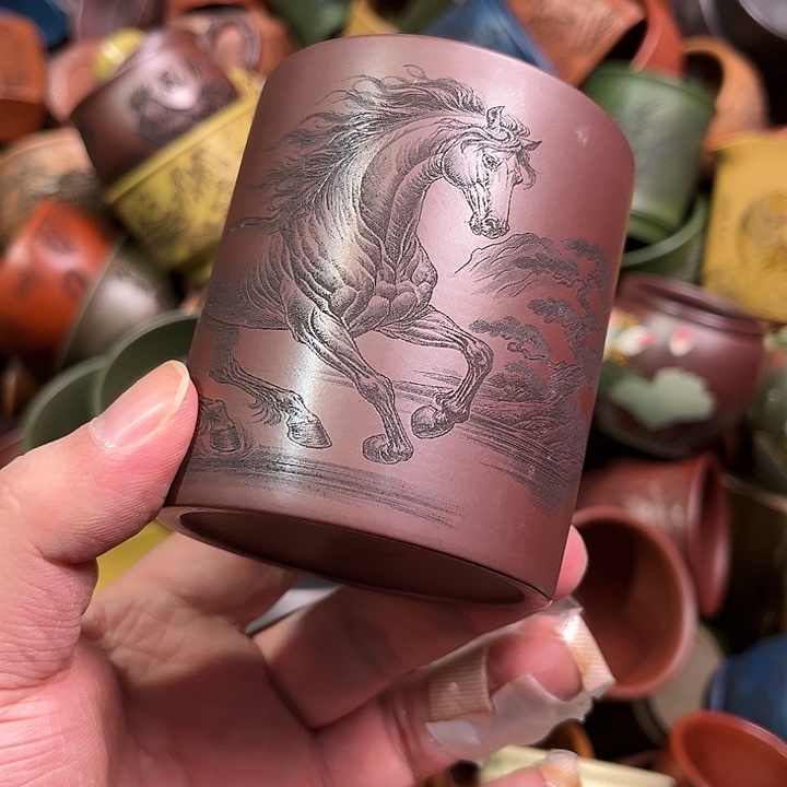 紫砂茶杯全手工紫砂主人杯