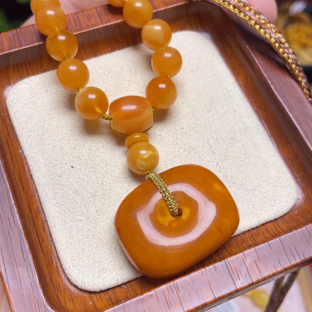 蜜蜡颈饰未镶嵌项链