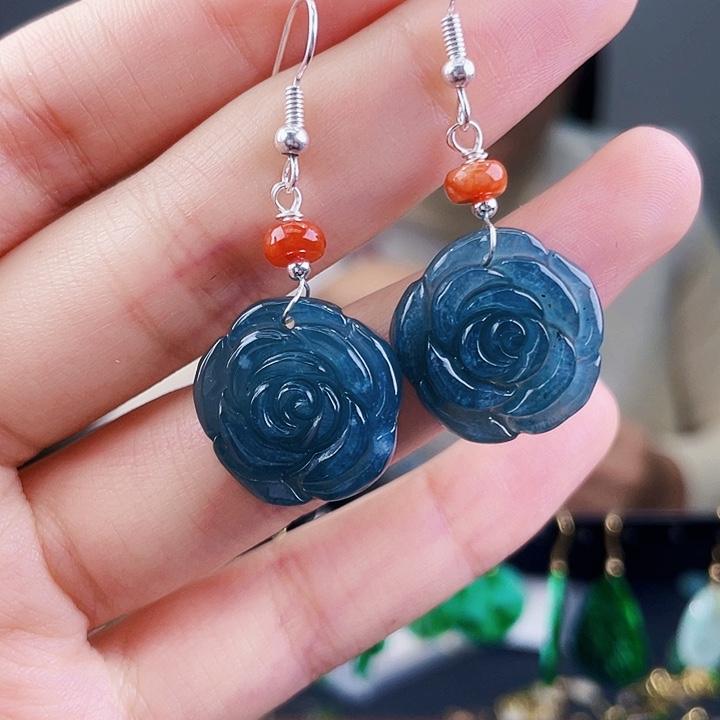 翡翠耳饰未镶嵌饰品